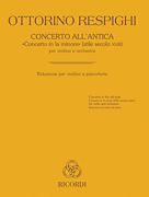 Concerto all'antica Violin and Piano Reduction cover